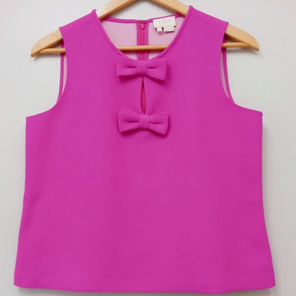 Kate Spade Go Fly A Kite Sleeveless Bow Top - Picture 2 of 12